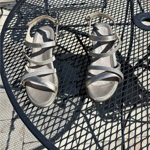 Elegant Gold Strappy Sandals NAOT